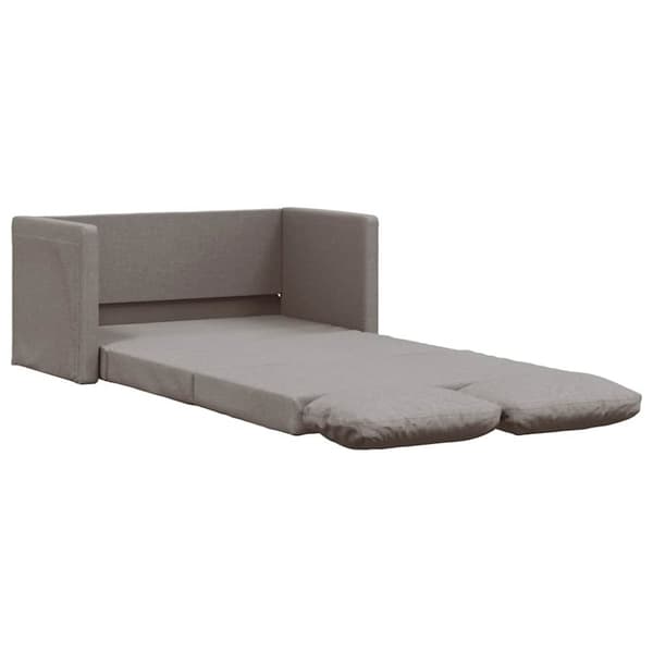Golvbäddsoffa 2-i-1 taupe 112x174x55 cm tyg