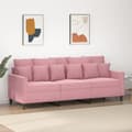 Miniatyrbild 1 av 2: 3-sitssoffa rosa 180 cm sammet