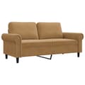 Miniatyrbild 2 av 2: Soffa 2-sits brun 140 cm sammet