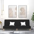Miniatyrbild 1 av 2: Bäddsoffa 2-sits svart tyg