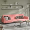 Miniatyrbild 1 av 2: Bäddsoffa 2-sits rosa sammet