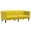 Miniatyrbild 2 av 2: Soffa 3-sits gul sammet