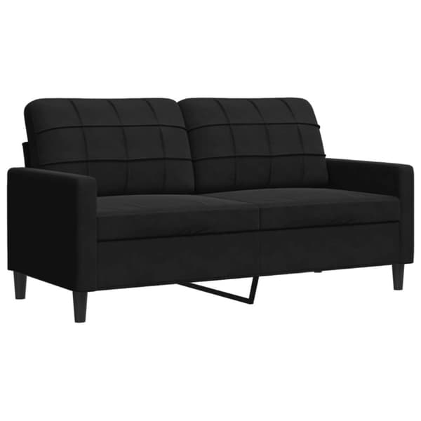 Soffa 2-sits svart 140 cm sammet