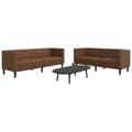 Miniatyrbild 1 av 2: Soffgrupp chesterfield 2 delar brun konstmocka