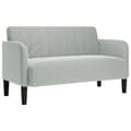 Miniatyrbild 2 av 2: Loveseat soffa ljusgrå 109 cm sammet