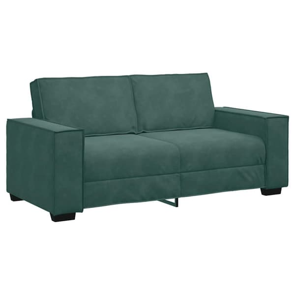 Soffa 2-sits mörkgrön 140 cm sammet