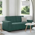 Miniatyrbild 1 av 2: Soffa 2-sits mörkgrön 140 cm sammet