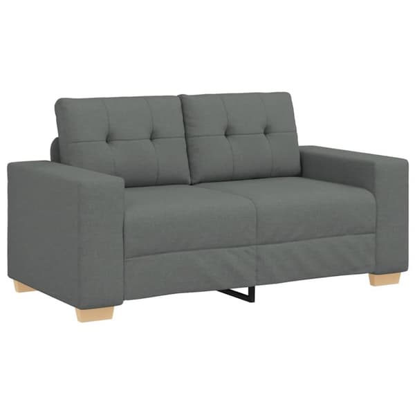 Loveseat soffa mörkgrå 120 cm tyg