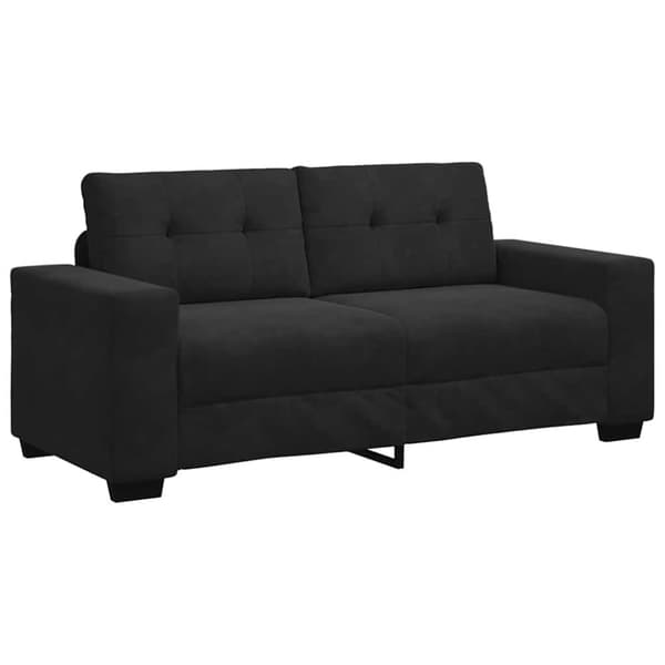 Loveseat soffa svart 140 cm sammet