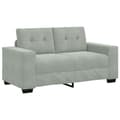 Miniatyrbild 2 av 2: Loveseat soffa ljusgrå 120 cm sammet