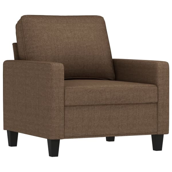 Fåtölj brun 60 cm tyg
