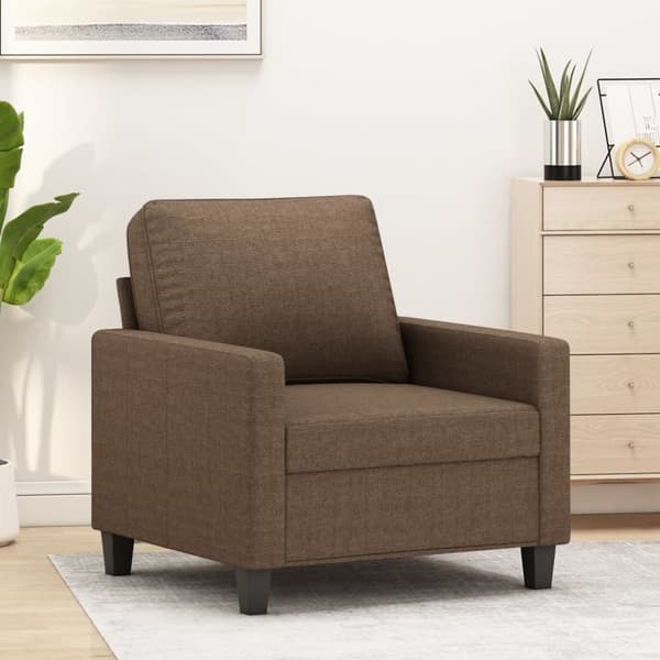 Fåtölj brun 60 cm tyg