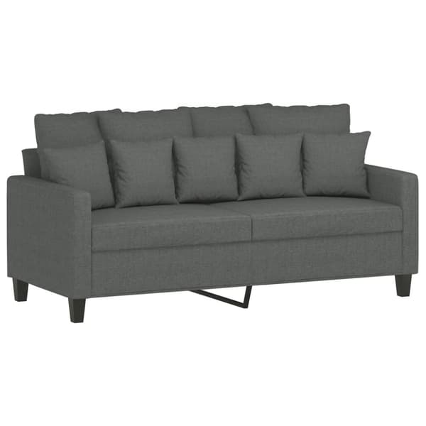 Soffa 2-sits mörkgrå 140 cm tyg
