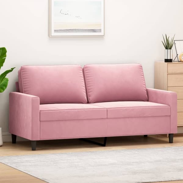 Soffa 2-sits rosa 140 cm sammet