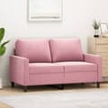 Miniatyrbild 1 av 2: Soffa 2-sits rosa 120 cm sammet