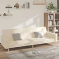 Miniatyrbild 1 av 2: Bäddsoffa 2-sits gräddvit tyg