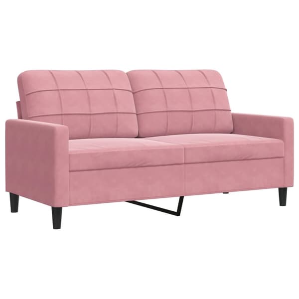 Soffa 2-sits rosa 140 cm sammet