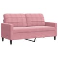 Miniatyrbild 2 av 2: Soffa 2-sits rosa 140 cm sammet