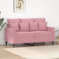 Miniatyrbild 1 av 2: Soffa 2-sits rosa 120 cm sammet