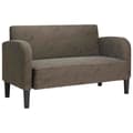 Miniatyrbild 2 av 2: Loveseat soffa mörkgrå 110 cm läderimitation