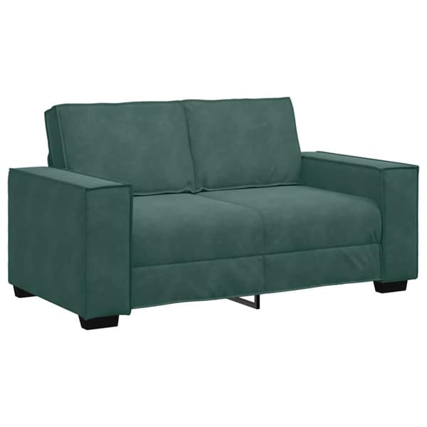 Soffa 2-sits mörkgrön 120 cm sammet