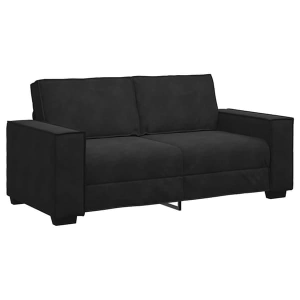 Soffa 2-sits svart 140 cm sammet