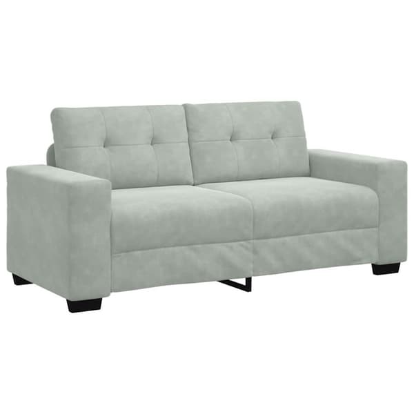 Loveseat soffa ljusgrå 140 cm sammet
