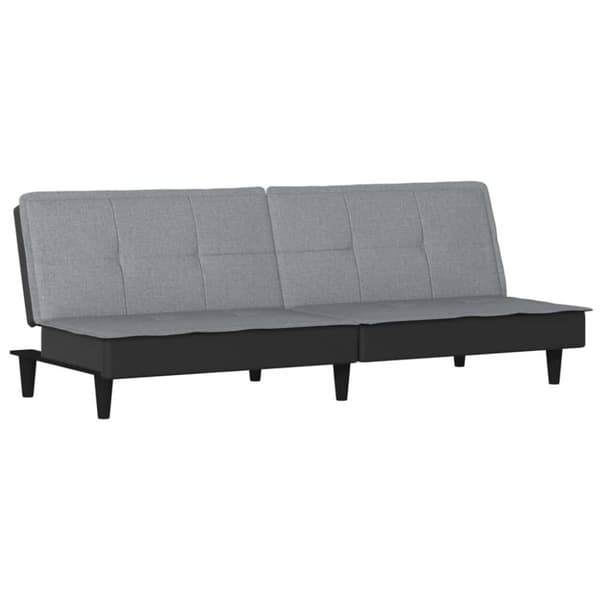 Bäddsoffa ljusgrå tyg