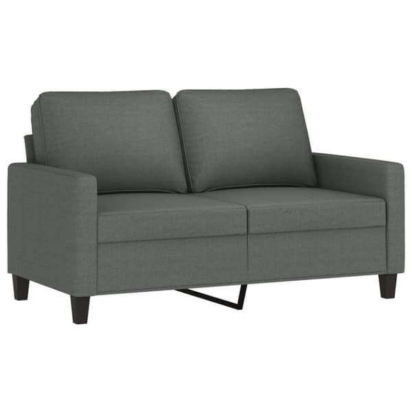 Soffa 2-sits mörkgrå 120 cm tyg