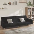 Miniatyrbild 1 av 2: Bäddsoffa 2-sits svart tyg
