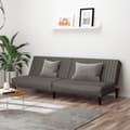 Miniatyrbild 1 av 2: Bäddsoffa 2-sits grå konstläder