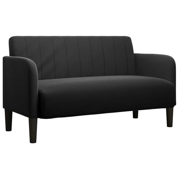 Loveseat soffa svart 109 cm sammet