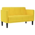 Miniatyrbild 2 av 2: Loveseat soffa gul 111 cm tyg
