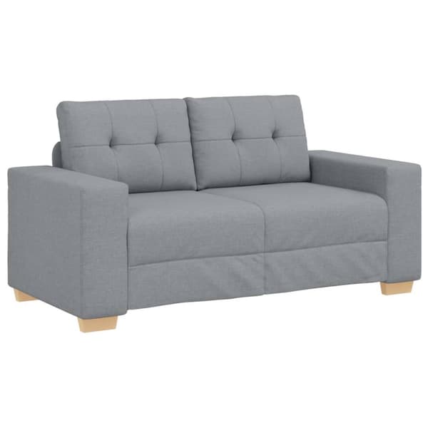 Loveseat soffa ljusgrå 120 cm tyg
