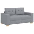 Miniatyrbild 2 av 2: Loveseat soffa ljusgrå 120 cm tyg