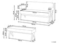 Miniatyrbilde 3 av 11: Sofasett Off-White og Lysebrun 2 Seters Sofa Benk Boucle Polstring Retro Design Treben Stue