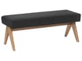 Miniatyrbilde 8 av 11: Sofasett Svart og Mørkebrun 2-seters Sofa Benk Benk Boucle Polstring Retro Design Treben Stue