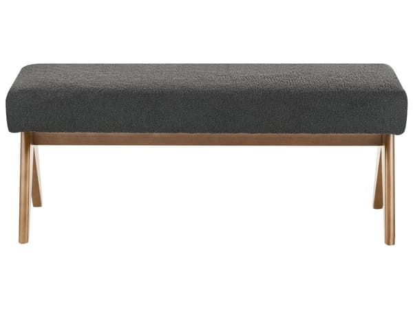 Sofasett Svart og Mørkebrun 2-seters Sofa Benk Benk Boucle Polstring Retro Design Treben Stue