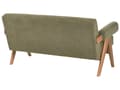 Miniatyrbilde 7 av 11: Sofasett Grønn og Mørkebrun 2 seters Sofa Benk Benk Boucle Polstring Retro Design Treben Stue