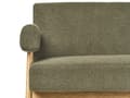 Miniatyrbilde 10 av 11: Sofasett Grønn og Lysebrun 2 seters Sofa Benk Benk Boucle Polstring Retro Design Treben Stue