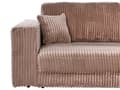 Miniatyrbilde 8 av 11: Høyre 3-seters Hjørnesofa i Lysebrun Kordfløyel Polstret Skinnarmlener Ekstra Puter Minimalistisk Moderne Stil