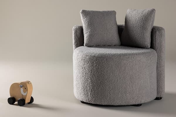 FURNLUX BARNRUMSSOFFA KELSO GRÅ & SVART 59CM