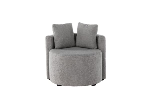 FURNLUX BARNRUMSSOFFA KELSO GRÅ & SVART 59CM