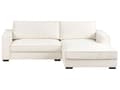 Miniatyrbilde 4 av 11: Venstre Hjørnesofa Off-White Boucle Polyester Polstret 2 Seter L-formet med Puter Moderne Stil Stue