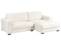 Miniatyrbilde 5 av 11: Venstre Hjørnesofa Off-White Boucle Polyester Polstret 2 Seter L-formet med Puter Moderne Stil Stue