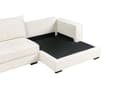 Miniatyrbilde 9 av 11: Venstre Hjørnesofa Off-White Boucle Polyester Polstret 2 Seter L-formet med Puter Moderne Stil Stue