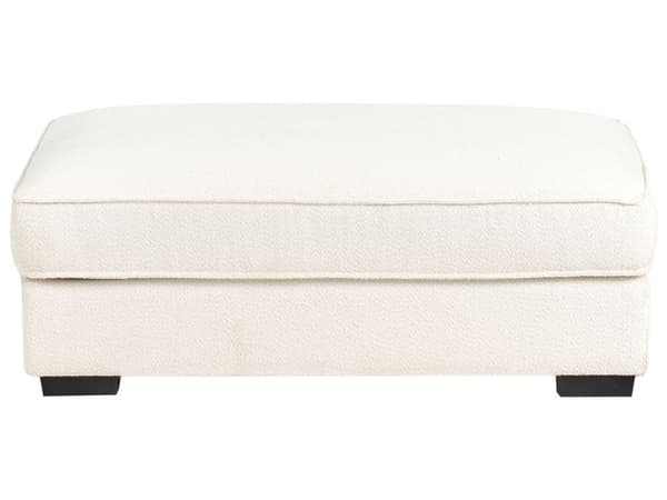 Venstre Hjørnesofa med Ottoman Off-White Boucle Polstring 3 Seter L-formet med Puter Stue i Moderne Stil