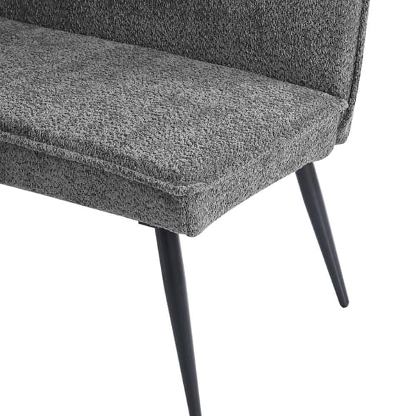 Frotee-samettisohva, moderni ja monipuolinen samettisohva metallijaloilla ja säädettävillä jaloilla, olohuoneeseen, ruokailuhuoneeseen - harmaa