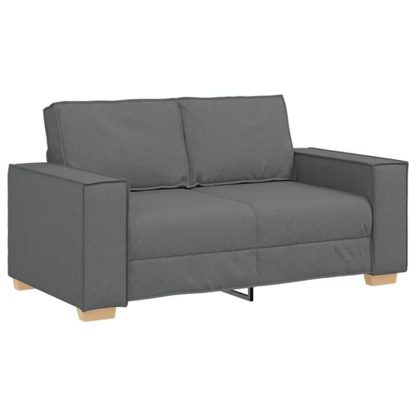 2-sitssoffa mörkgrå 120 cm tyg