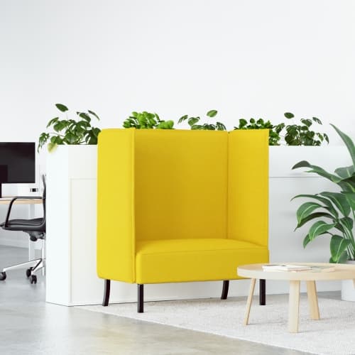 Högt Ryggsoffa Ljusgul 109x56x121 cm Tyg
